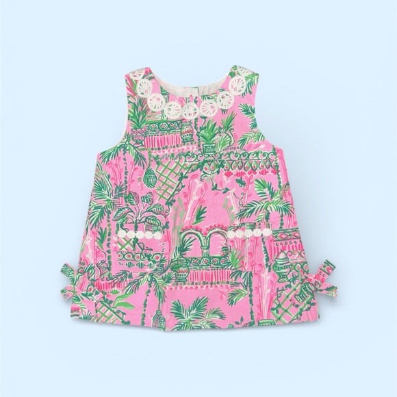 LILLY PULITZER MANDEVILLA BABY ALWAYS WORTH IT INFANT GIRLS DRESS Sz 6-12 months - Picture 2 of 6